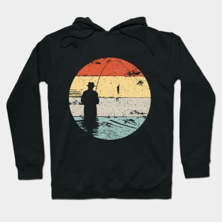 Vintage Retro Look Angler Fly Fishing Gift Hoodie